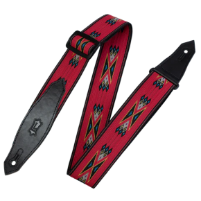 Levy's Leather's Tribal Rhythms Series Guitar Strap, MSSN80-RED