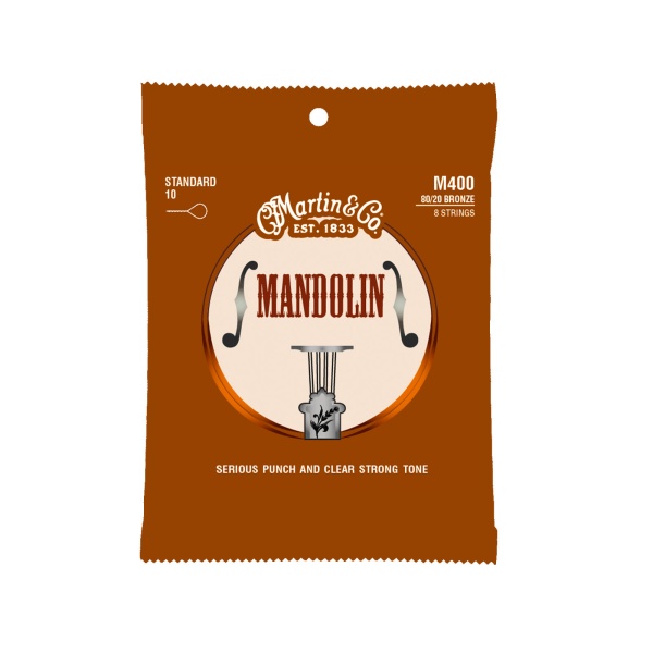 Loop End Mandolin Strings Martin M400 Mandolin Strings 80/20 Bronze Loop End, 10-34 Light ...