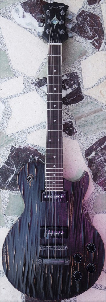 Spear P90 LP Distressed Black Free Gig Bag Strings Strap jimmyegypt