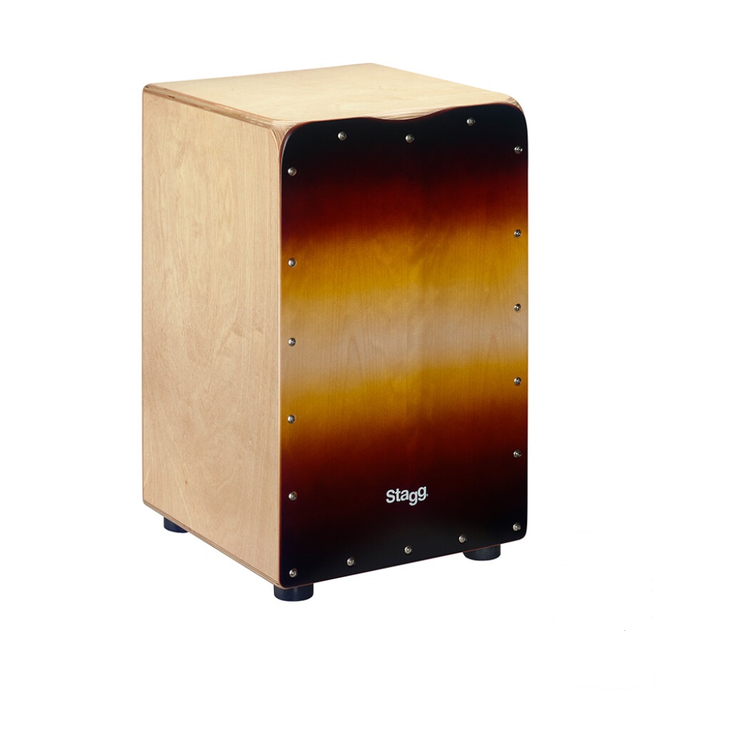 Stagg CAJ-50M-SB Medium Cajon, Birch with Sunburst Front