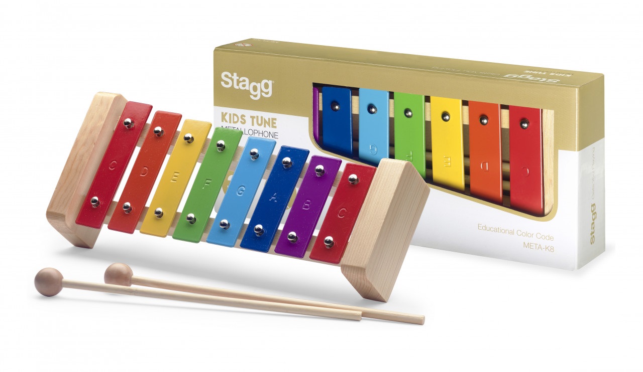 Stagg Kids Tune Rainbow Metallophone, 8 Keys