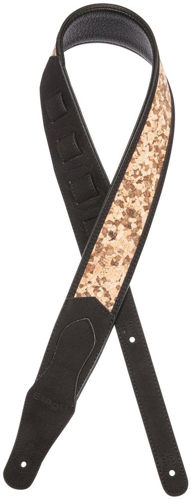 Stagg Padded Faux Suede Guitar Strap, Black Puzzle