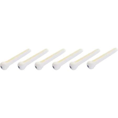 Stagg SP-PIWS-WH Synthetic Bridge Pins, Set of 6 White