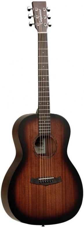 Tanglewood Crossroads TWCRP Mahogany Parlor, Whiskey Barrel Burst Satin