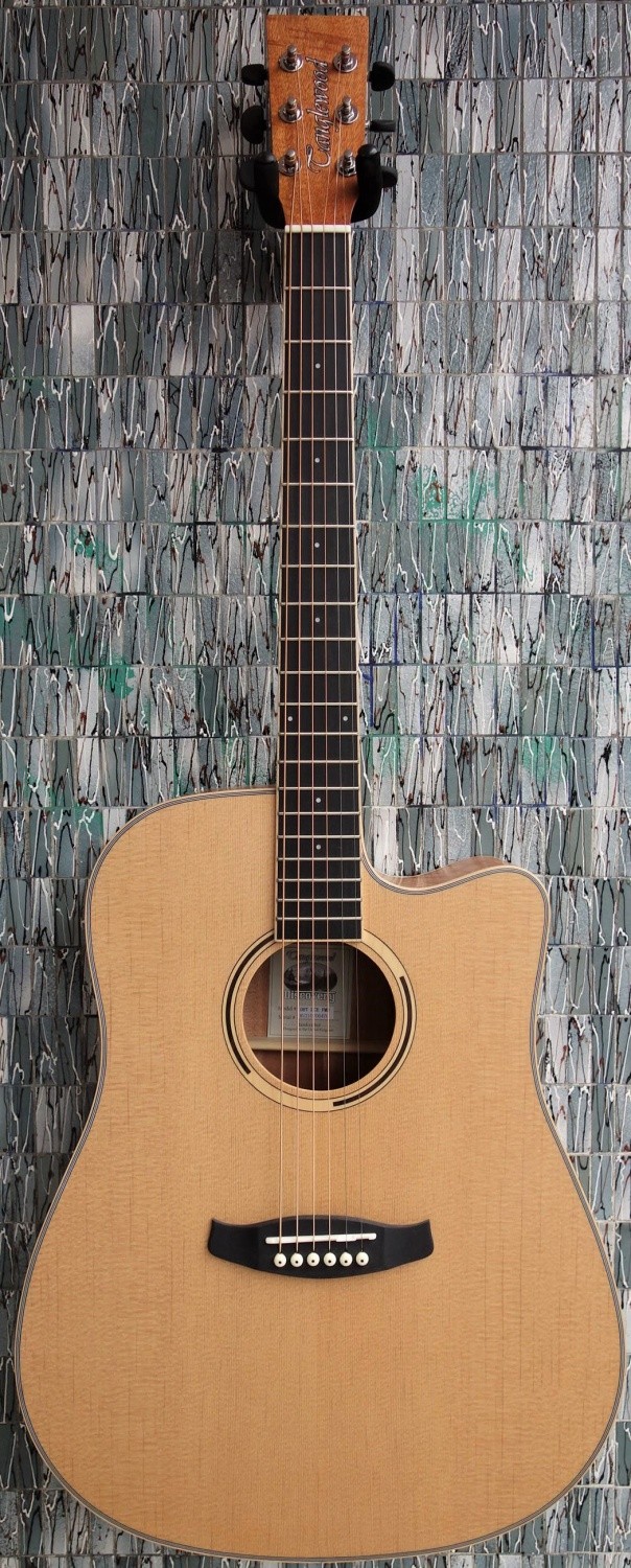 Tanglewood Discovery Exotic Series DBT DCE FMH Electro-Acoustic Dreadnought Cutaway