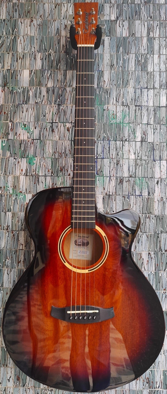 Tanglewood Discovery Series DBT SFCE Electro-Acoustic Superfolk Cutaway, Thru Sunburst Gloss