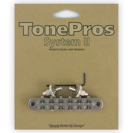 TonePros TP3B-N Standard Tuneomatic (small posts, notched saddles), Nickel