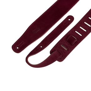 Levy's Leather's Simply Suede Series Guitar Strap, Burgundy MS26-BRG