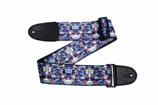 Levy's Leather's Stained Glass Series Guitar Strap, Blue Mirage