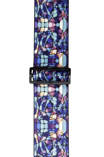 Levy's Leather's Stained Glass Series Guitar Strap, Blue Mirage