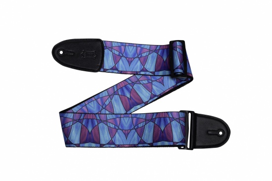 Levy's Leather's Stained Glass Series Guitar Strap, Plumb Blue