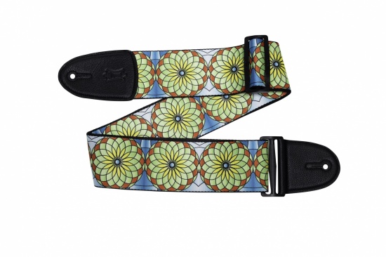 Levy's Leather's Stained Glass Series Guitar Strap, Spring Bloom