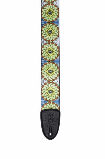 Levy's Leather's Stained Glass Series Guitar Strap, Spring Bloom