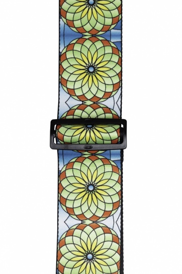 Levy's Leather's Stained Glass Series Guitar Strap, Spring Bloom