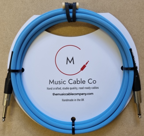 Music Cable Co Instrument Cable CoreB 3m Straight-to-Straight, Riveria Blue