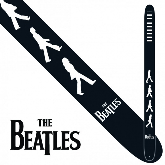 Perri's The Beatles leather-effect vinyl 2.5'' Strap - Black & White Abbey P25TB6085