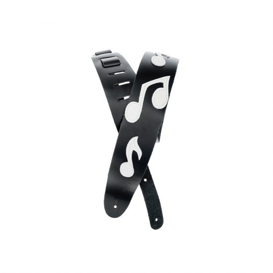 Planet Waves Icon Leather Guitar Strap, Music Note