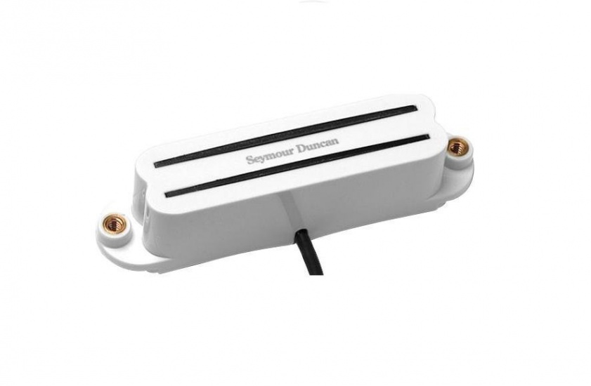 Seymour Duncan SHR-1b Hot Rails for Strat Single-Coil Sized Humbucker Bridge Pickup, White