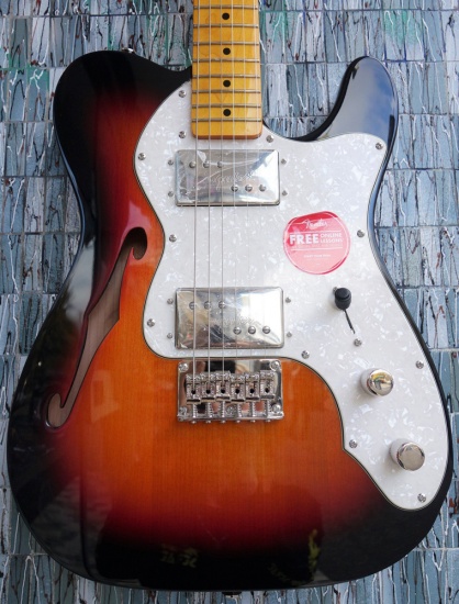 Squier Classic Vibe Thinline Telecaster, 3 Tone Sunburst