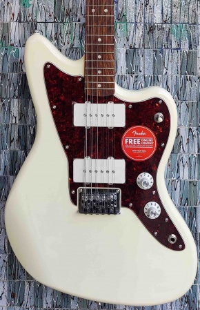 Squier Paranormal Jazzmaster XII, Laurel Fingerboard, Tortoiseshell Pickguard, Olympic White