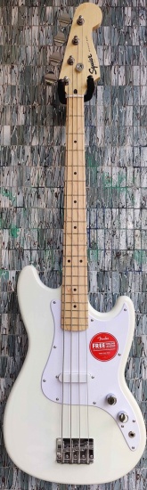 Squier Sonic Bronco Bass, Maple Fingerboard, Arctic White