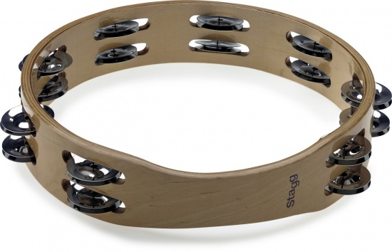 Stagg 10'' Headless Wooden Tambourine 16 Jingles