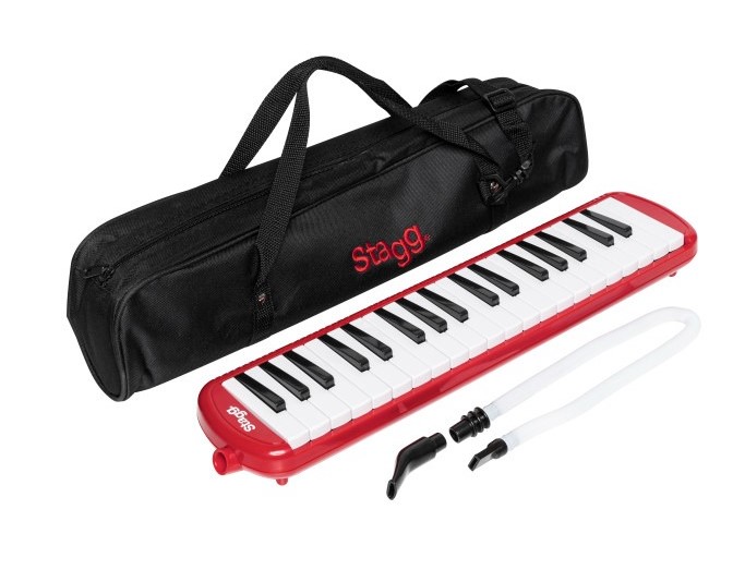 Stagg 37 Key Melodica with Bag, Red