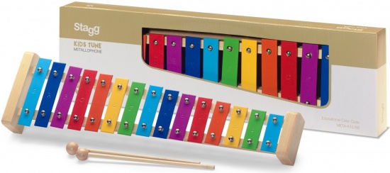 Stagg Kids Tune Rainbow Metallophone, 15 Keys