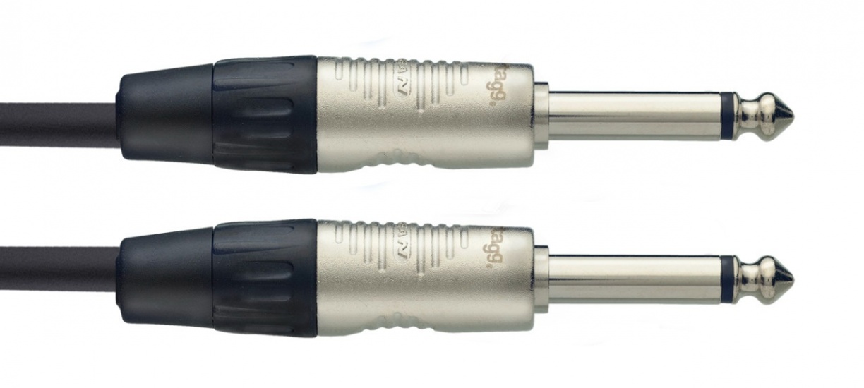 Stagg NGC1,5R Instrument Cable, Jack to Jack, 5ft