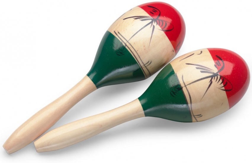 Stagg Oval Wooden Maracas, Mexican Finish