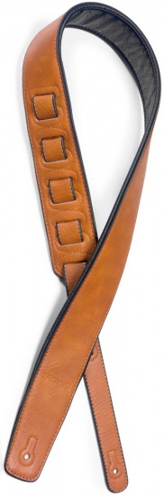 Stagg Padded Leatherette Guitar Strap, Honey