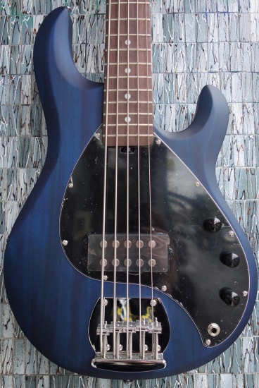 Sterling by Music Man StingRay Ray 5, Trans Blue Satin