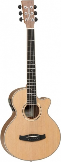 Tanglewood Discovery Exotic Series Super Folk Cutaway Electro-Acoustic Mini Travel Guitar