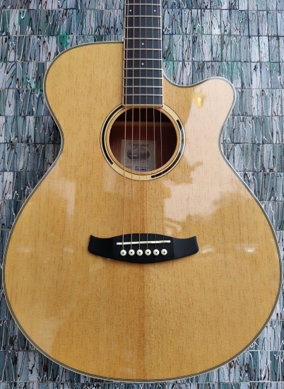 Tanglewood Discovery Series DBT SFCE FMH G Electro-Acoustic Super Folk Cutaway, Flamed Mahogany Gloss