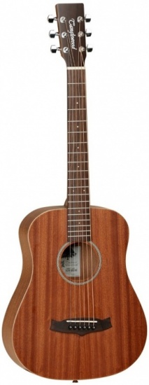 Tanglewood TW2 T Left-Handed Travel Guitar, Natural Satin