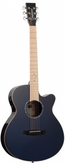 Tanglewood Winterleaf TW4 Super Folk Cutaway Electro-Acoustic Guitar, Blue Gloss