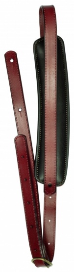 TGI Vintage Style Guitar Strap, Red Leather