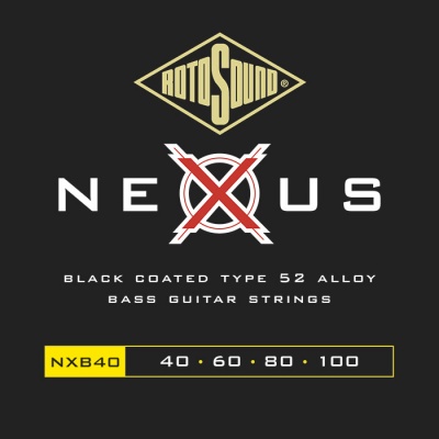 Rotosound Nexus Bass Polymer Coated Black Bass Strings, 40-100