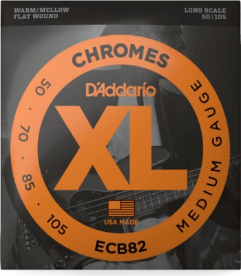 D'Addario ECB82 Chromes Bass Guitar Strings, Medium, 50-105, Long Scale
