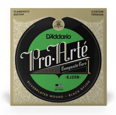 D'Addario EJ25B Pro-Arte Black Nylon Composite Flamenco Guitar Strings