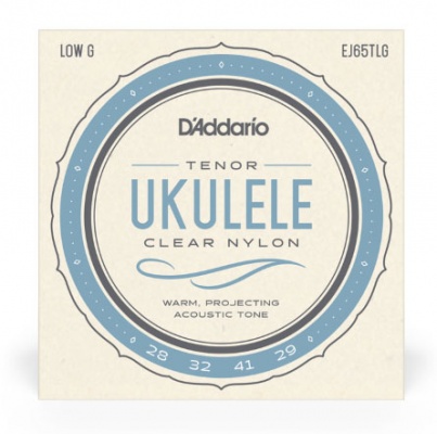 D'Addario EJ65TLGPro-Art Custom Extruded Nylon Ukulele Strings, Tenor Low-G