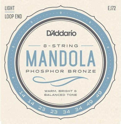 D'Addario EJ72 Phosphor Bronze Mandola Strings, Light, 14-49