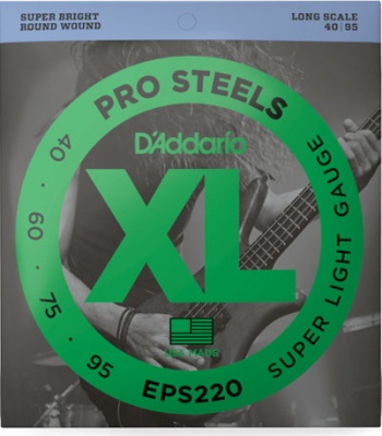 DAddario D'Addario EPS220 ProSteels Super Light Long Scale Electric Bass Strings 40-95 