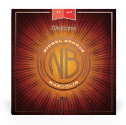 D'Addario NBM1140 Nickel Bronze Mandolin Strings, Medium, 11-40