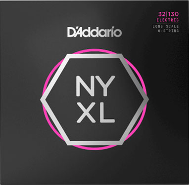 D'Addario NYXL32130 Nickel Wound Bass Guitar Strings, Regular Light 6-String, 32-130, Long Scale