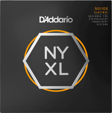 D'Addario NYXLS50105 Nickel Wound Bass Guitar Strings, Medium, 50-105, Double Ball End Long Scale