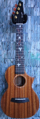 Enya EUC-M6 All Solid Mahogany Concert Ukulele with Cutaway, Natural