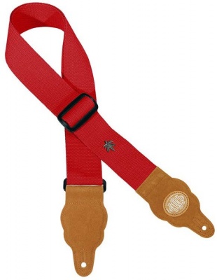 Gaucho Grass Series Hemp Guitar Strap, Red GST-100-RD