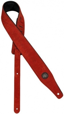 Gaucho Suede Two Series Guitar Strap, Red GST-662-RD
