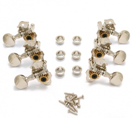 Grover Original Sta-Tite MachineHeads 3+3 Nickel- V98 Series
